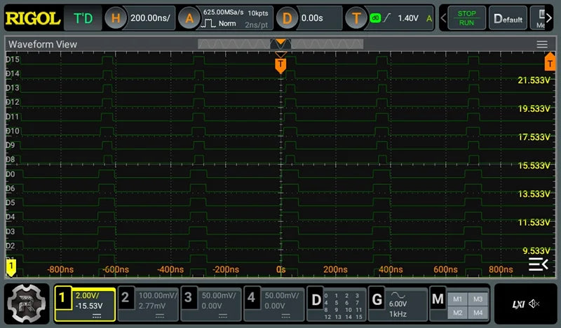 RIGOL DHO914 DHO914S DHO924 DHO924S 4Channel 125/250MHz Digital Oscilloscope 12 Bit 1.25GSa/Sec 50MPts Depth