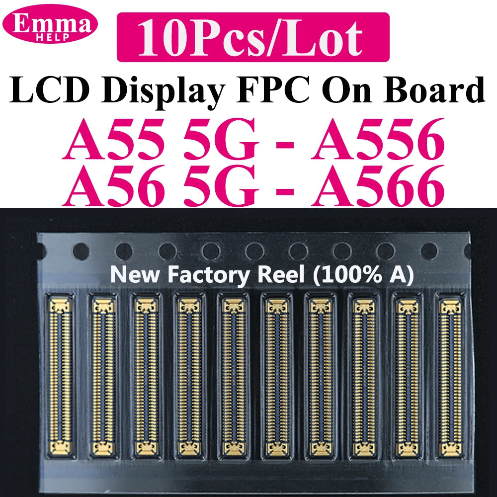 10pcs Connector FPC LCD Screen Motherboard For Samsung A15 A55 A35 A25 A05 A54 A34 A24 A14 A04  Display FPC On Board  78pin