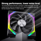 UPSIREN ZF-120 Computer Chassis Fan 12cm ARGB 4 Pin PWM Quiet Cooling Fan 12V Large Air Volume 45CFM/600-1500RPM