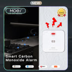 MOES ZigBee CO Detector Tuya Smart Carbon Monoxide Gas Alarm Sensor Wireless Household Leak Siren Smart Life App Phone Alerts