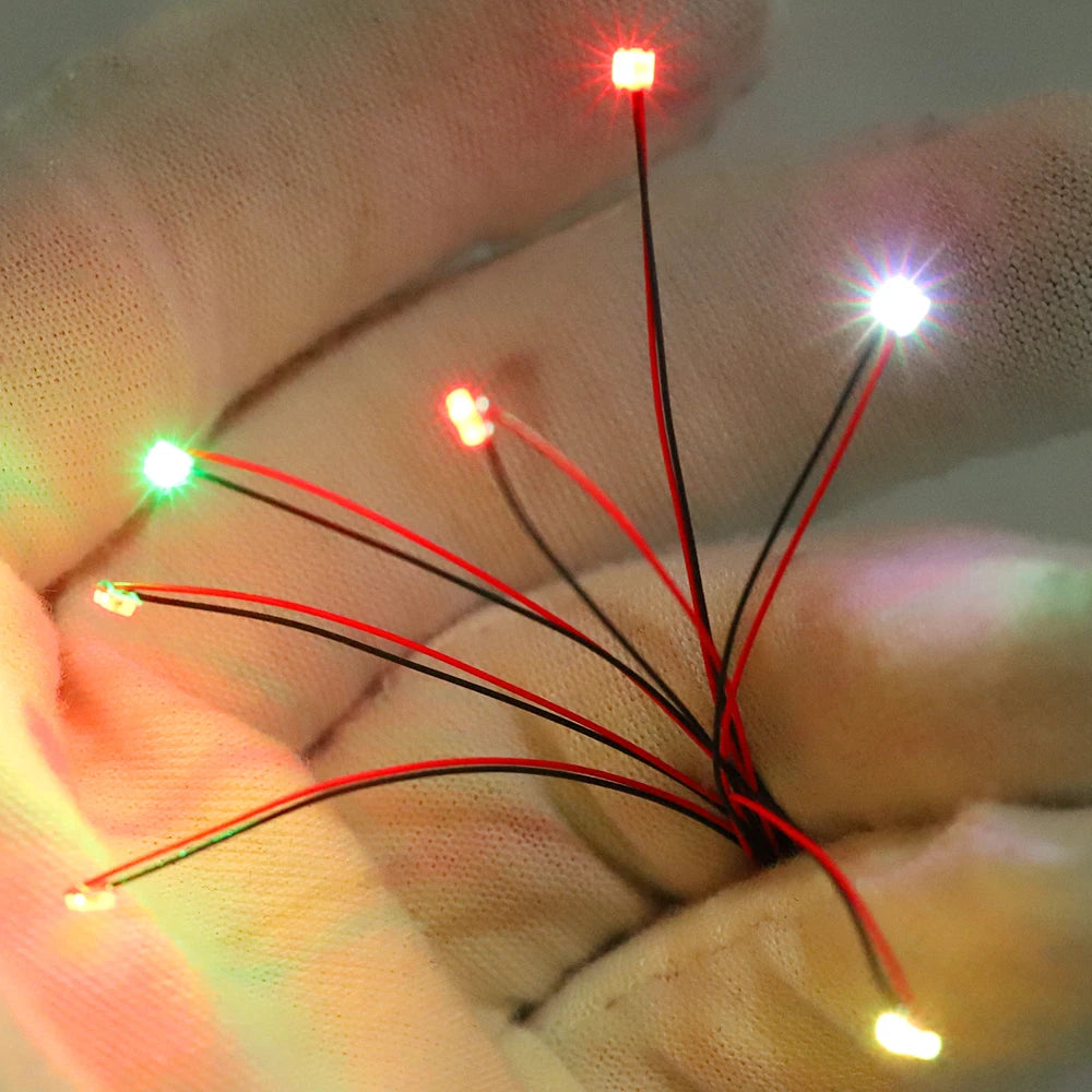 5pcs 3V Led 0805 Pre Wired SMD 7-Colors Flashing Lamp Model Toys for Ho N OO Diy Model Making/Cars Lighting/Sandtable Diorama
