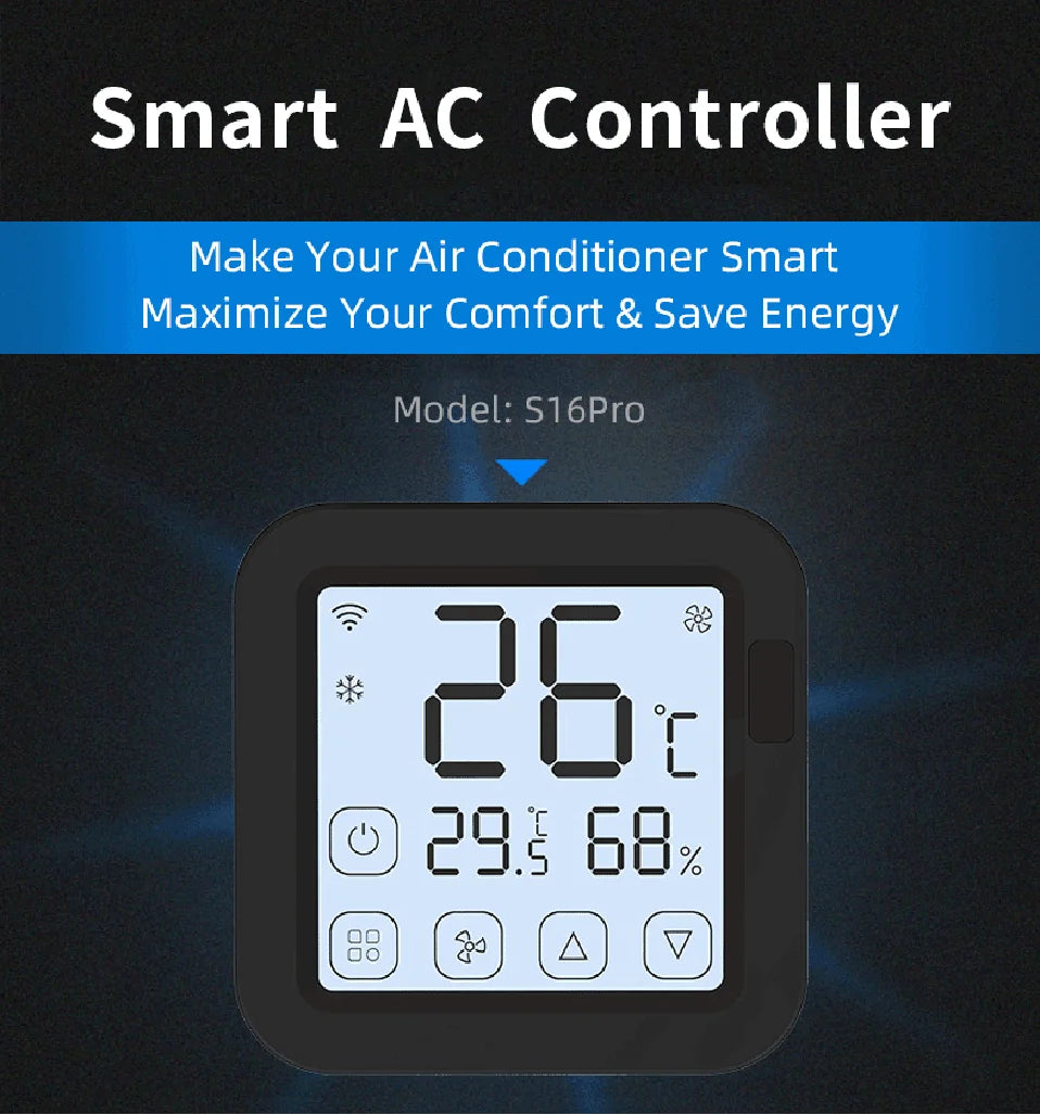 Thermometer Hygrometer With Tuya Temperature Humidity Sensor and AC Remote Backlight Support Work With Yandex Alexa SmartLife