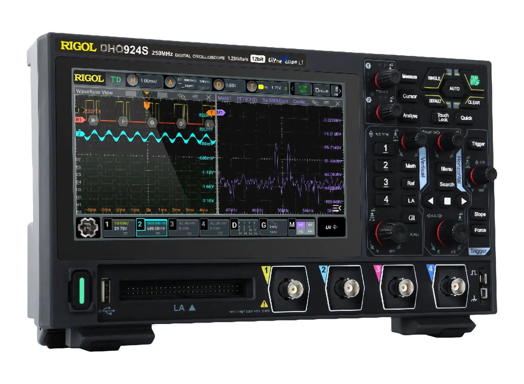 RIGOL DHO914 DHO914S DHO924 DHO924S 4Channel 125/250MHz Digital Oscilloscope 12 Bit 1.25GSa/Sec 50MPts Depth