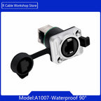 1pc D Type RJ45 Network 8P8C Female Panel Mount PCB Socket RJ45 CAT5/5E/6 Ethernet Extension Adapter Industrial RJ45 Connector