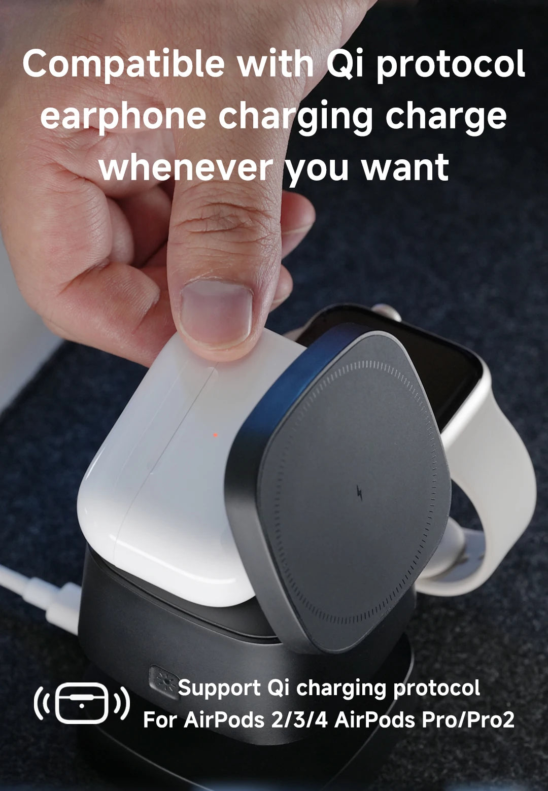 Magnetic 3 in 1 Wireless Charger For iPhone 17 16 15 14 13 12 Fast Charging Station for Apple Watch 10 9 8 7 6 5 Airpods 2 3 Pro