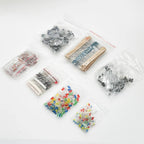 1500PCS Electronic Components Kit Resistor Electrolytic Capacitor  F5mmLED F3mmLED  Diode Transistor  Ceramic Capacitor with Box