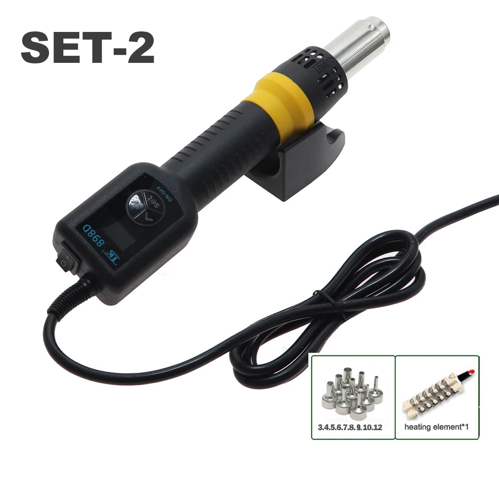 Anti-static Portable Heat Gun 750W Hot Air Gun Portable Digital Adjustable Temperature Heat Air Desoldering Gun For Phone Repair