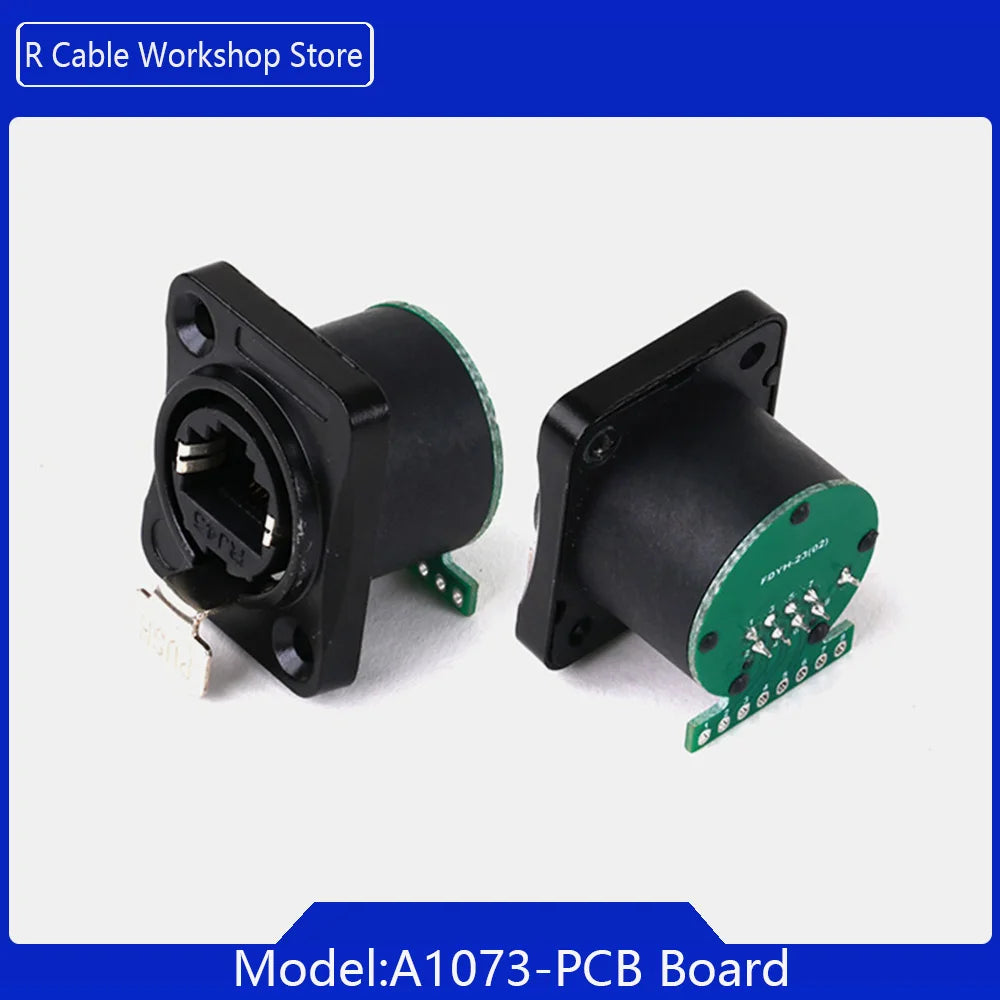 1pc D Type RJ45 Network 8P8C Female Panel Mount PCB Socket RJ45 CAT5/5E/6 Ethernet Extension Adapter Industrial RJ45 Connector