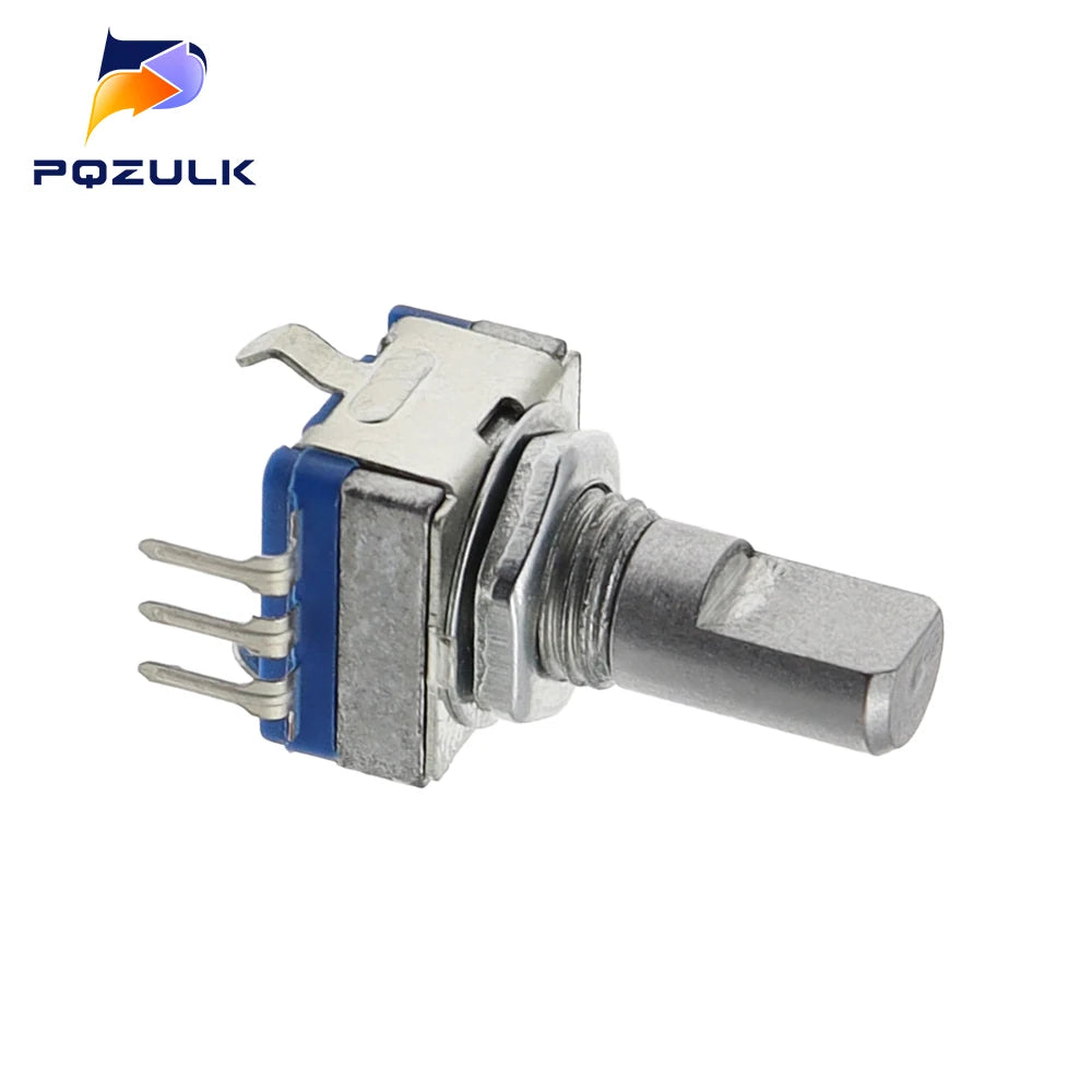 5PCS EC11 Audio Encoder 20 Position Rotary Encoder Code Switch 3Pin Plug-in Type 15mm Half Shaft