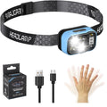 USB C Rechargeable Headlights Motion Sensor Digital Power Display Headlamp Portable Head Lamp Fishing Forehead Flashlight Porta
