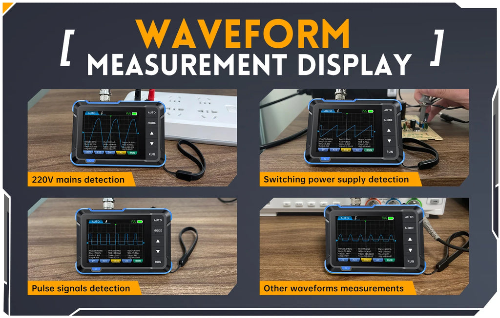 FNIRSI DSO-152 DSO-153 DSO510 Handheld Digital Oscilloscope 200KHz/1MHz/10MHz Bandwidth