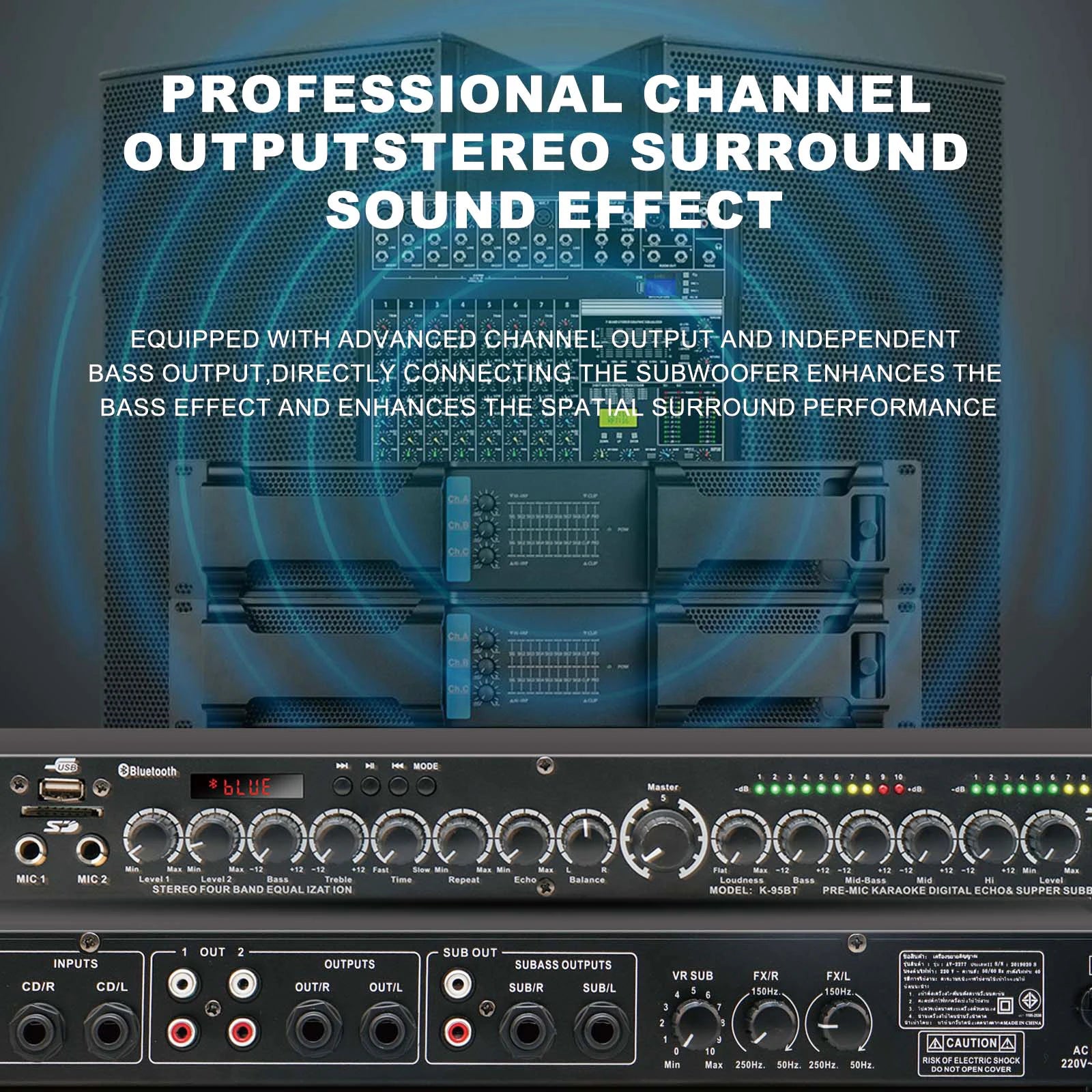 E5 Professional Digital Reverb Multi-Effects Dsp Processor Audio Processor Equalizer