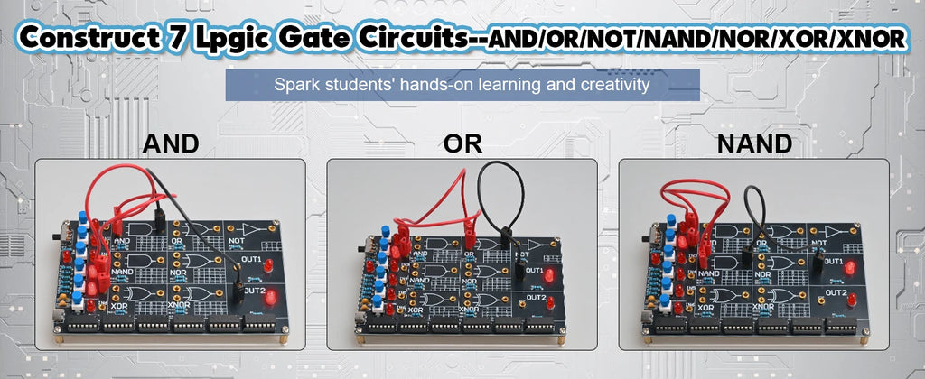 DIY Logic Gate Circuit Soldering Practice Kit Basic Logic Gate Learning Kit with Interactive LED Simulation for STEM Education