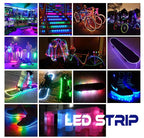 USB Bluetooth RGB Led Strip Light Battery Powered Scooter Flexible Diode Tape Led Backlight For Bicycle Skateboard Bike Lighting