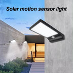48leds solar street wall lights 450LM 3.5W led solar motion PIR sensor DIM lights Aluminum with pole remote for garden garage