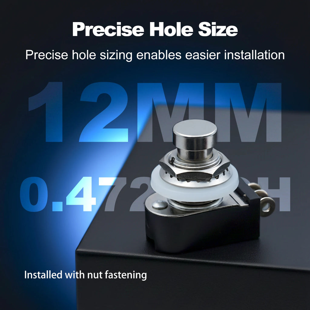 FILN SPST Momentary Soft Touch Push Button Stomp Foot Pedal Switch Electric Guitar Switch OFF-Momentary ON