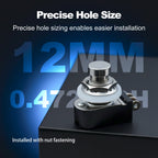 FILN SPST Momentary Soft Touch Push Button Stomp Foot Pedal Switch Electric Guitar Switch OFF-Momentary ON