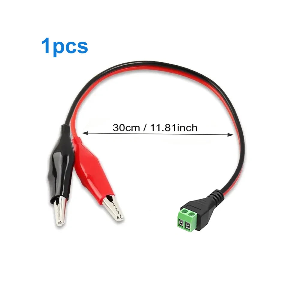 DC 5.5mmx2.1mm Screw Terminal Block Adapter Power Extension Cable DC to 2Pin Solderless Connector Replacement Repair Supply Cord