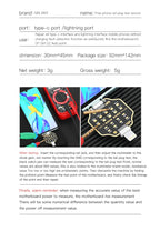 Mechanic T-824 No Disassembly Required Mobile Phone Tail Insertion Detector Digital Display Current Power Check Type-C Lightning