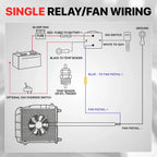 40 AMP Electric Cooling Fan Relay Kit with Thermostat Temperature Control Switch, Universal Radiator Fan Wiring Harness Kit for Car, Truck, SUV, Jeep & Custom Cooling Systems