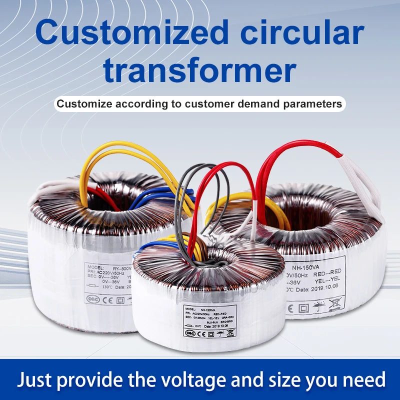 Toroidal Power Transformers, 10-10000W, Customizable According to Customer Requirements, Suitable for Audio Amplifiers.