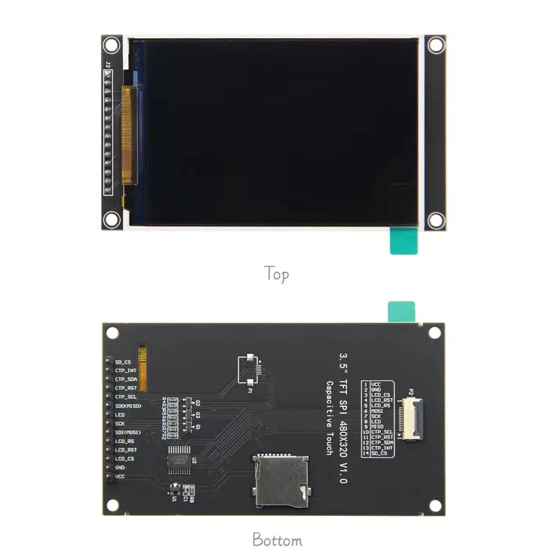 3.5 Inch IPS LCD Module TFT SPI Capacitive Touchscreen Display 3.5" 480x320 ST7796 Screen for Mega2560/C51/STM32/ESP32/Arduino