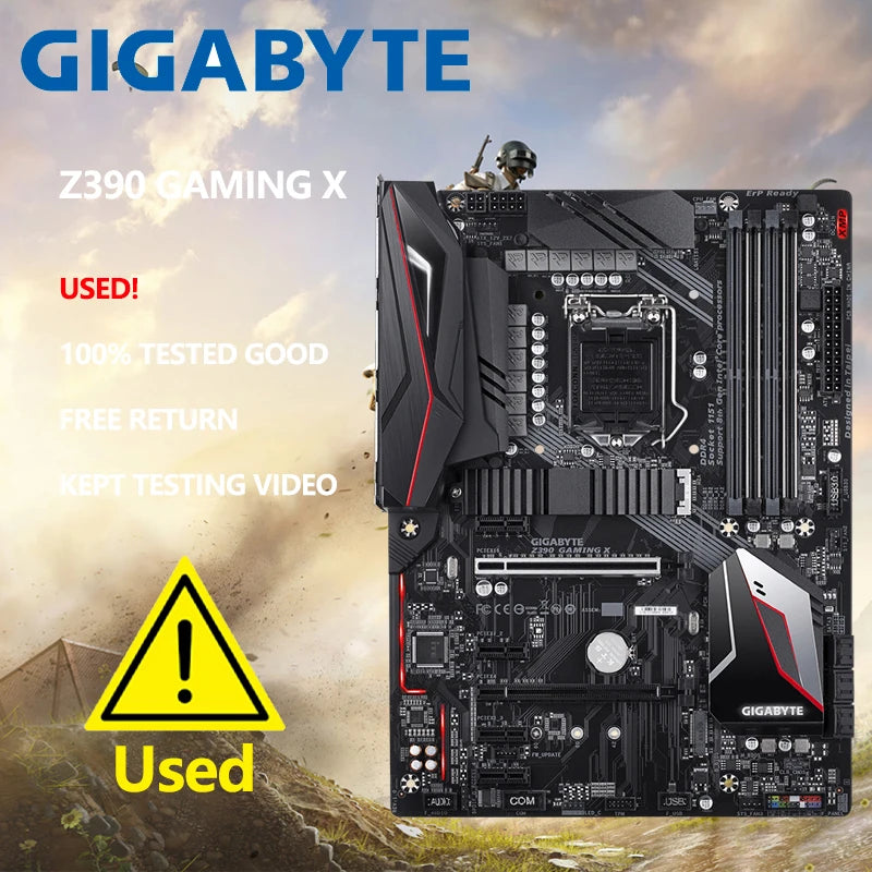 GIGABYTE Z390 GAMING X  LGA1151 Motherboard DDR4 Intel i9 i7 i5 i3 CPU Intel Z390 Gaming Placa-mãe 1151 Intel LAN M.2 ATX