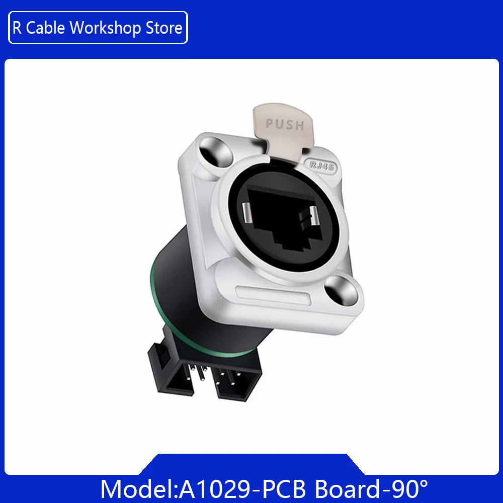 1pc D Type RJ45 Network 8P8C Female Panel Mount PCB Socket RJ45 CAT5/5E/6 Ethernet Extension Adapter Industrial RJ45 Connector