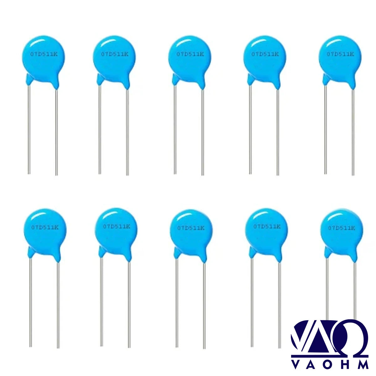 20PCS Metal Oxide Varistor 07D101K 07D121K 07D181K 07D201K 07D221K 07D271K 07D331K 07D361K 07D391K 07D431K 07D471K 07D511K
