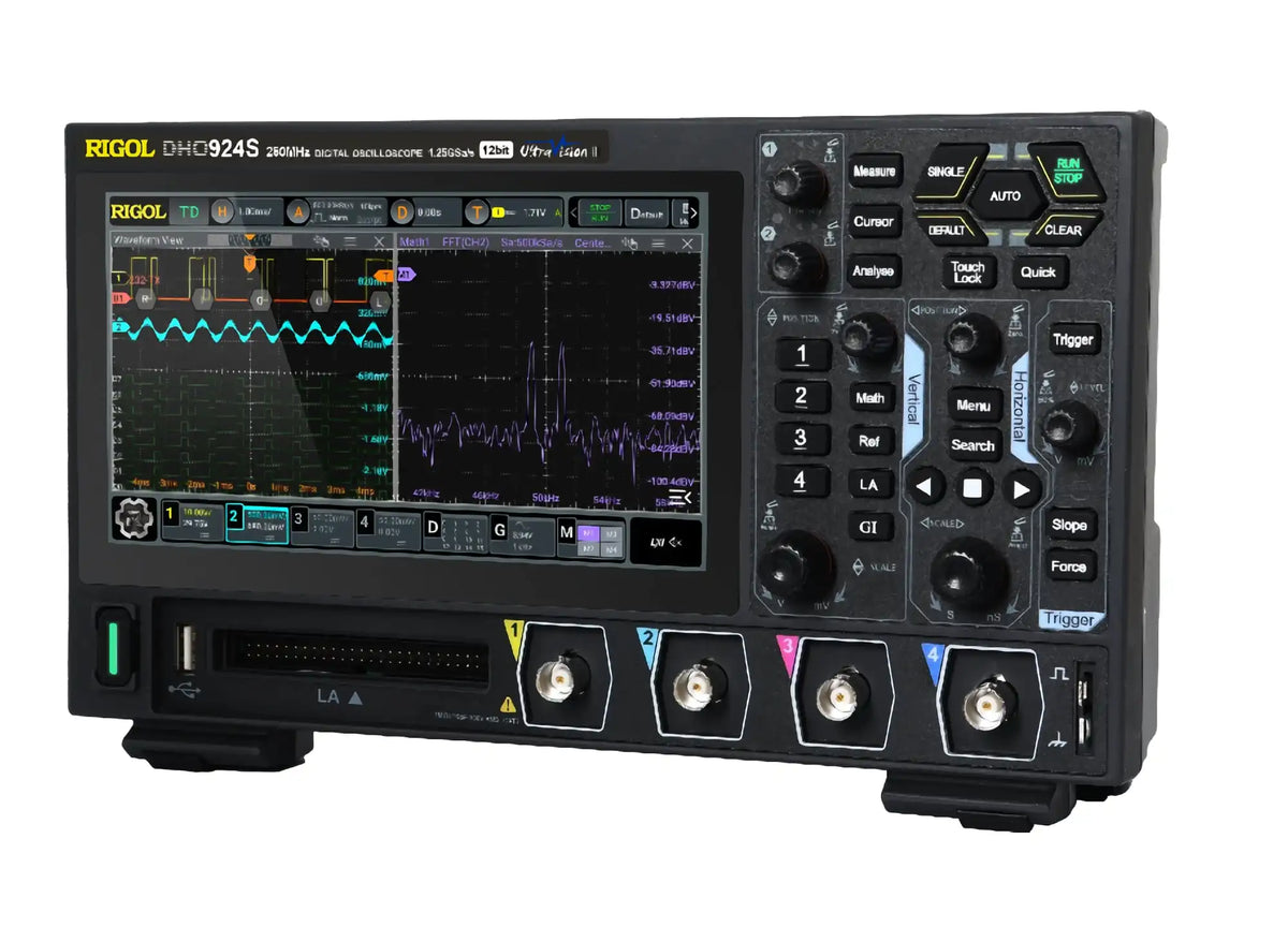 RIGOL DHO914 DHO914S DHO924 DHO924S 4Channel 125/250MHz Digital Oscilloscope 12 Bit 1.25GSa/Sec 50MPts Depth