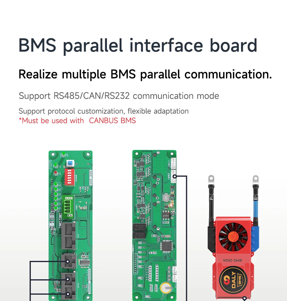 Daly BMS Smart BMS WIFI Module Battery Accessories Parts Bluetooth USB to RS485 to UART Power Dispaly Board Customized OEM