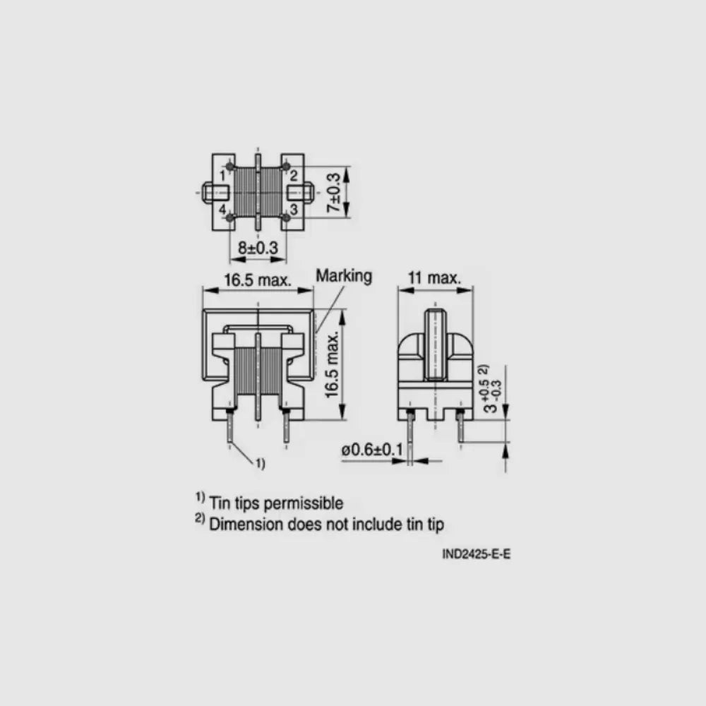 1PCS EPCOS U3401A B82730U3401A Brand New Differential Mode Inductor Common Mode Filter Transformer Power Line Chokes