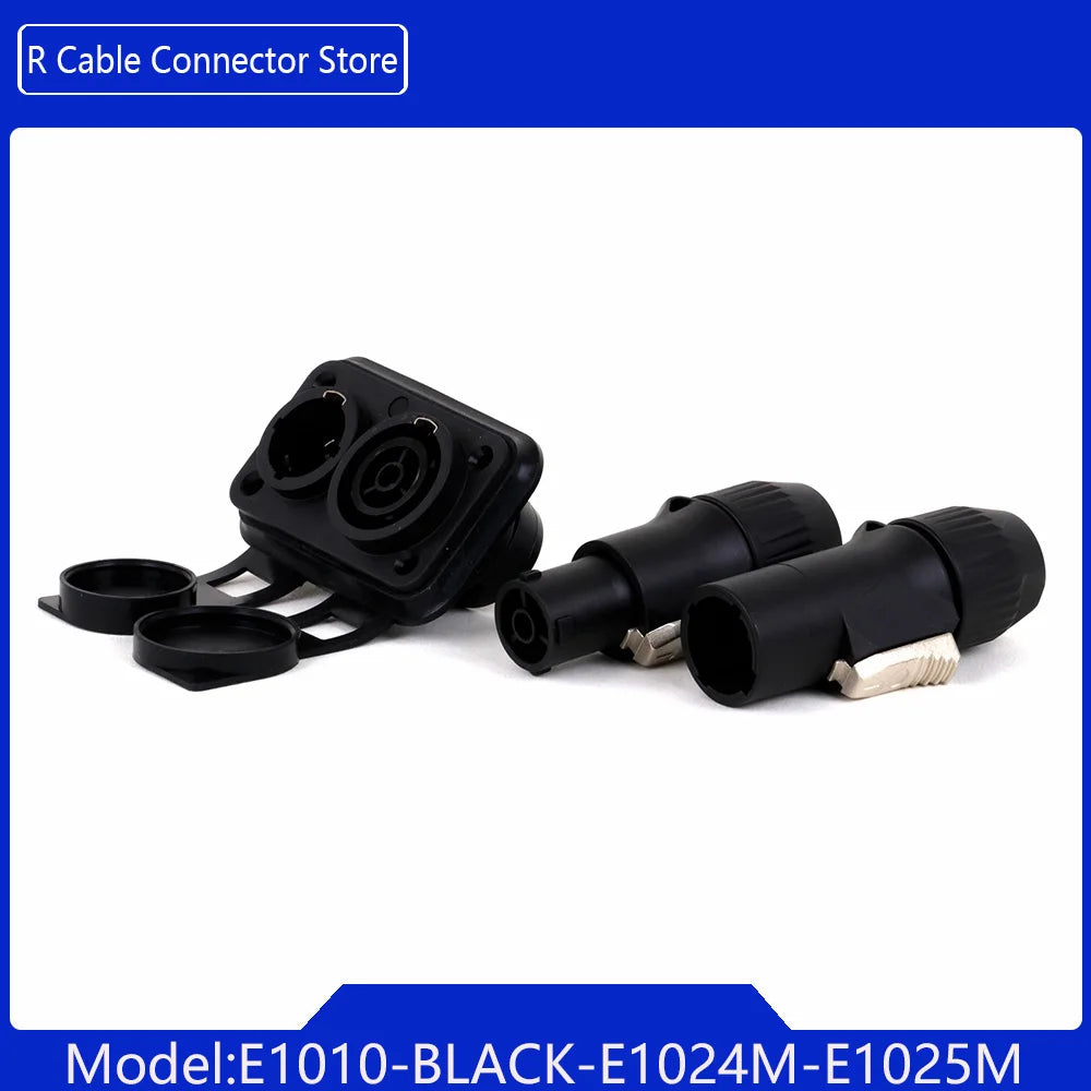 Waterproof True Locking 3Pin Powercon Male/Female Plug Connector In&Output NAC3FX-WP Coupler Panel Mount Chassis Socket Adapter