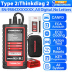 2026 Thinkcar ThinkDiag 2 Ediag Plus ALL Software Canfd Protocol 15 Reset OBD2 Diagnostic Tool Bi-Directional ECU Coding