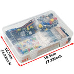 Electronics DIY Starter Learning Kit for arduino R3 board, MB-102 Dupont wire USB cable jumper wire resistor, Button switch, LED