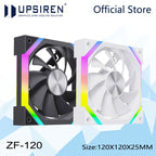 UPSIREN ZF-120 Computer Chassis Fan 12cm ARGB 4 Pin PWM Quiet Cooling Fan 12V Large Air Volume 45CFM/600-1500RPM