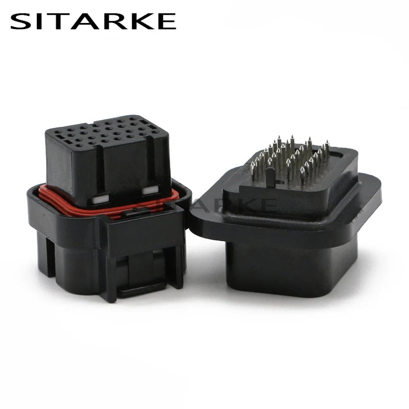 1 Set 26 Pin AMP Super Seal Housing Plug Automobile Male Female Connector Includes Terminal 3-1437290-7 9-6437287-8 6437288-6