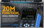 FNIRSI DPOX180H Handheld Dual Channel Digital Oscilloscope 180MHz-3DB 2 In 1 Function Signal Generator Fluorescence Display ZOOM