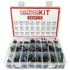 500PCS 0.1uF-1000uf 24Values Electrolytic Capacitor Mixed DIP Electronic Kit Electrolyte Capacitors 10V 16V 25V 50V