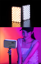 Ulanzi VL120 RGB Camera Light with Diffuser 2500-9000K CRI 95+ 3100mAh LED Video Light Panel for Camera Phone Photography Lights