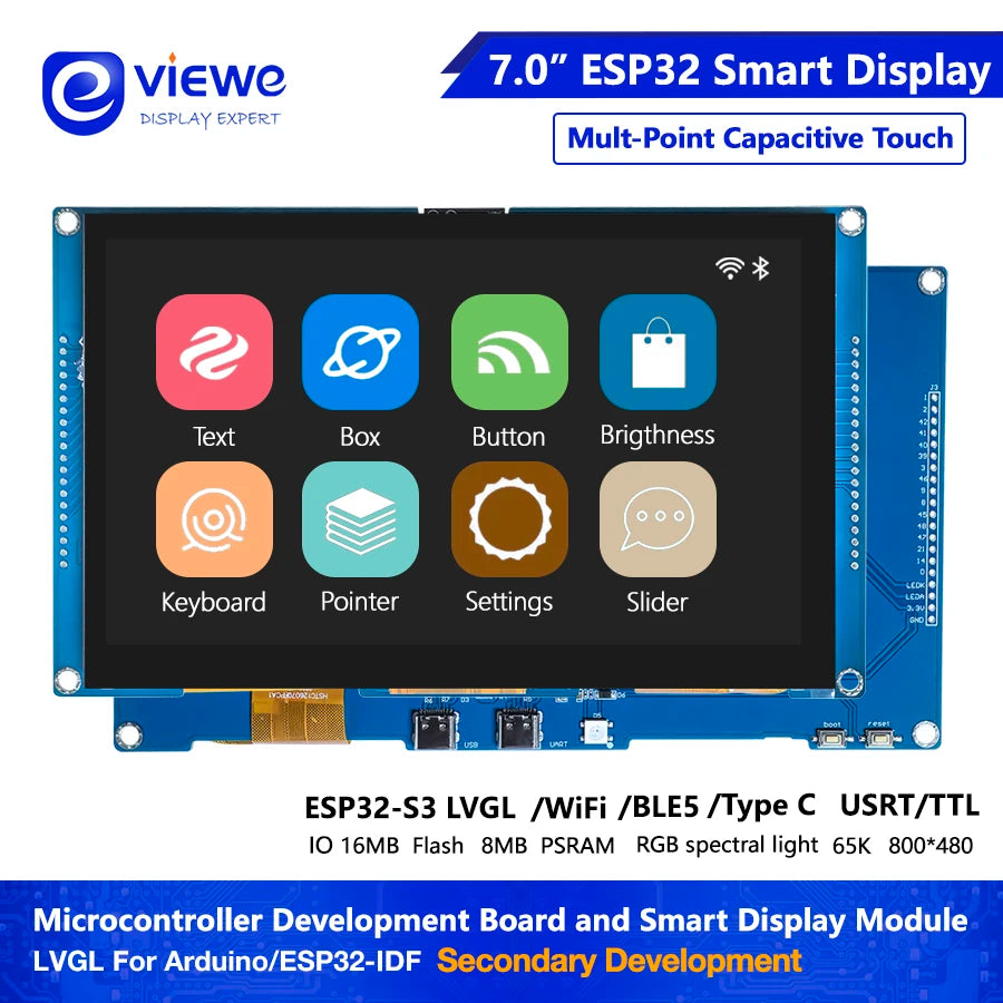 ESP32-S3 7 inch Capacitive Touch Screen Development Board IPS TFT Display Touch Screen Ar-duino LVGL WIFI BLe Uart Smart Module