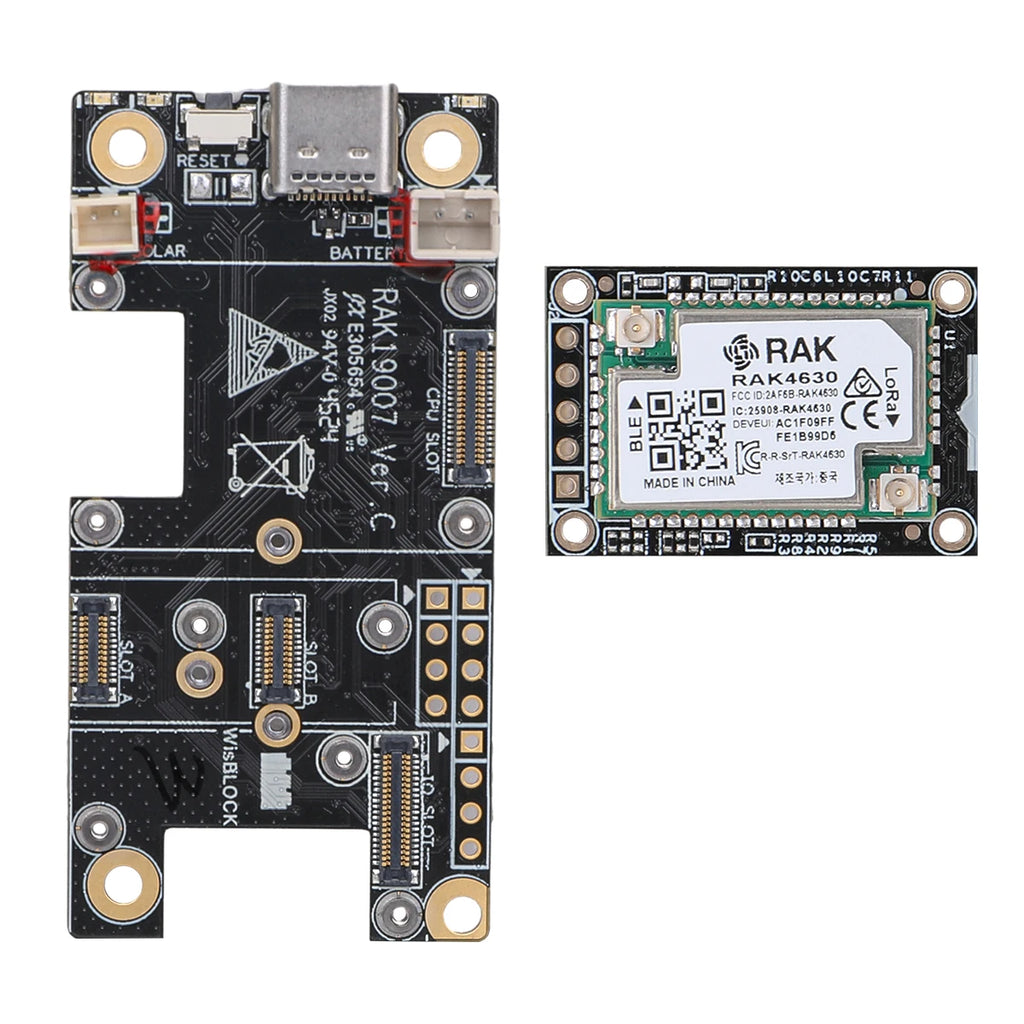 RAK19007 WisBlock LoRaWAN SX1262 Wireless Module RAK19007 + RAK4631 Baseboard Kit for Meshtastic Meshcore Raido LoRa Node