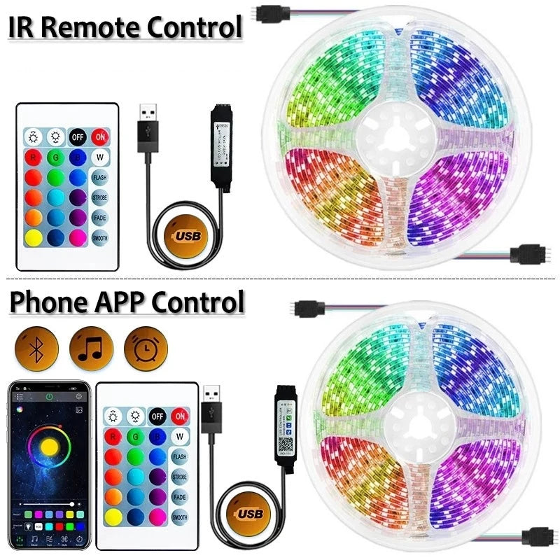 1-30M USB WS2812b Magic RGBIC Dream Strip Light 5050 LED RGB Strip Tuya WiFi App Horse Racing Running Atmosphere Light Home Deco