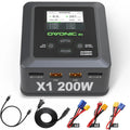 Ovonic X1 Dual Channel Smart LiPo Balance Charger, AC 200W / DC 300W×2, Max 15A Fast Charger for RC & FPV LiPo Batteries