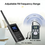 Retekess FT11 0.3W Wireless FM Broadcast Transmitter MP3 Portable for Church Car Meeting Support TF Card AUX Input