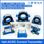 Split hall effect AC/DC current transmitter open loop current transducer sensor 4-20mA output 0-100A, 0-200A, 0-500A, 0-1000A