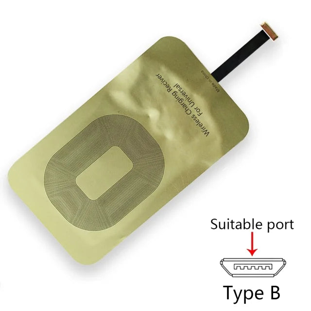 Type C Micro USB Universal Wireless Charging Receiver for Samsung Redmi Note iPhone 5S  6 7 SE Android Wireless Charger Adapter