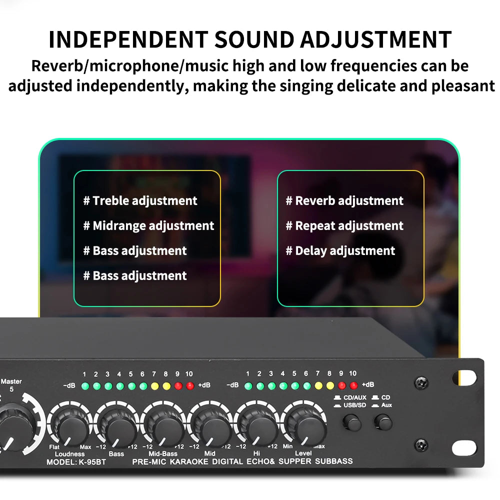 E5 Professional Digital Reverb Multi-Effects Dsp Processor Audio Processor Equalizer