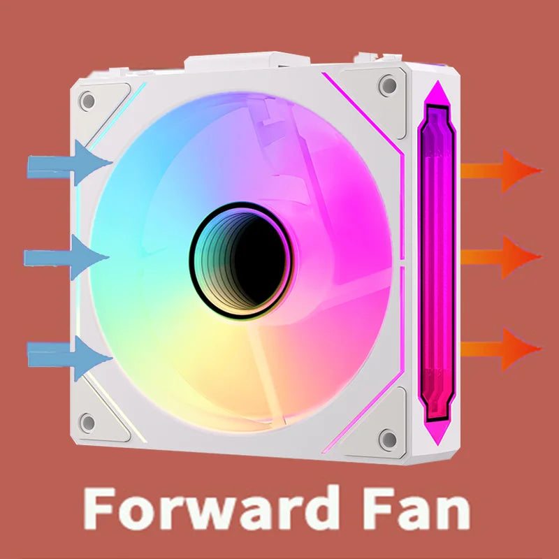 Coolcirc ARGB Infinity Mirror PC Case Fan - 3-Pack 120mm Free Wire-Splicing Cooling Fan with PWM Silent Fan for Computer Case