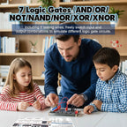 DIY Logic Gate Circuit Soldering Practice Kit Basic Logic Gate Learning Kit with Interactive LED Simulation for STEM Education